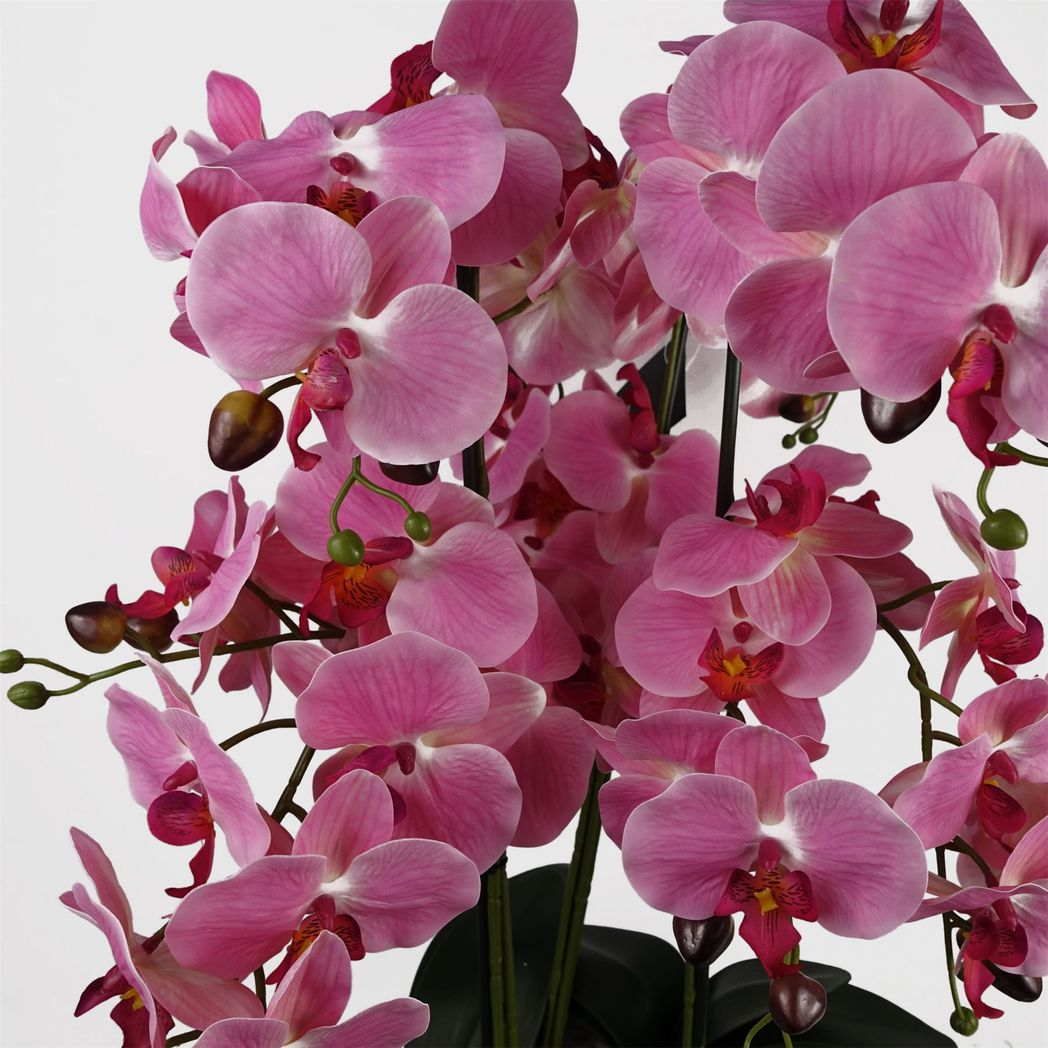 60cm Orchid Artificial Pink – Marble Effect Ceramic Planter