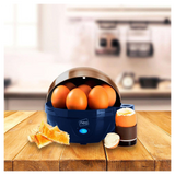 Neo Blue & Copper 3-in-1 Electric Egg Boiler, Poacher & Steamer – Compact Kitchen Appliance