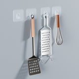 Avilo Pack of 10 Adhesive Waterproof Hooks – Transparent Bathroom & Kitchen Organiser