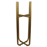 Tall Gold Plant Stand with Iridescent Rainbow Metal Planter – 62cm Indoor Stand, Adjustable Feet