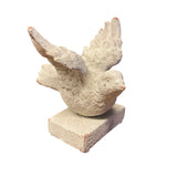 Stone-Look Resin Bird Garden Ornament on Base – Decorative Bird Figurine for Home or Office, 13cm
