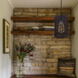 LEDSONE Handmade Wicker Rattan Pendant Light with E27 Holder & Adjustable 95cm Cord – Boho Lampshade