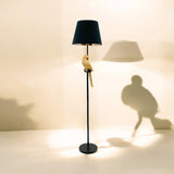 AcaciaHome 164cm Parrot Floor Lamp with Black Drum Shade – Modern Bird Design Standard Lamp