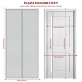VINSANI Magnetic Insect Door Screen Curtain – Fly and Mosquito Barrier for Doorways, Grey