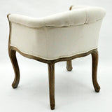 Cream linen tub chair