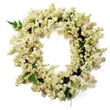 Large Artificial Hanging White Berry Wreath, 55cm – Door Decoration with Woven Base