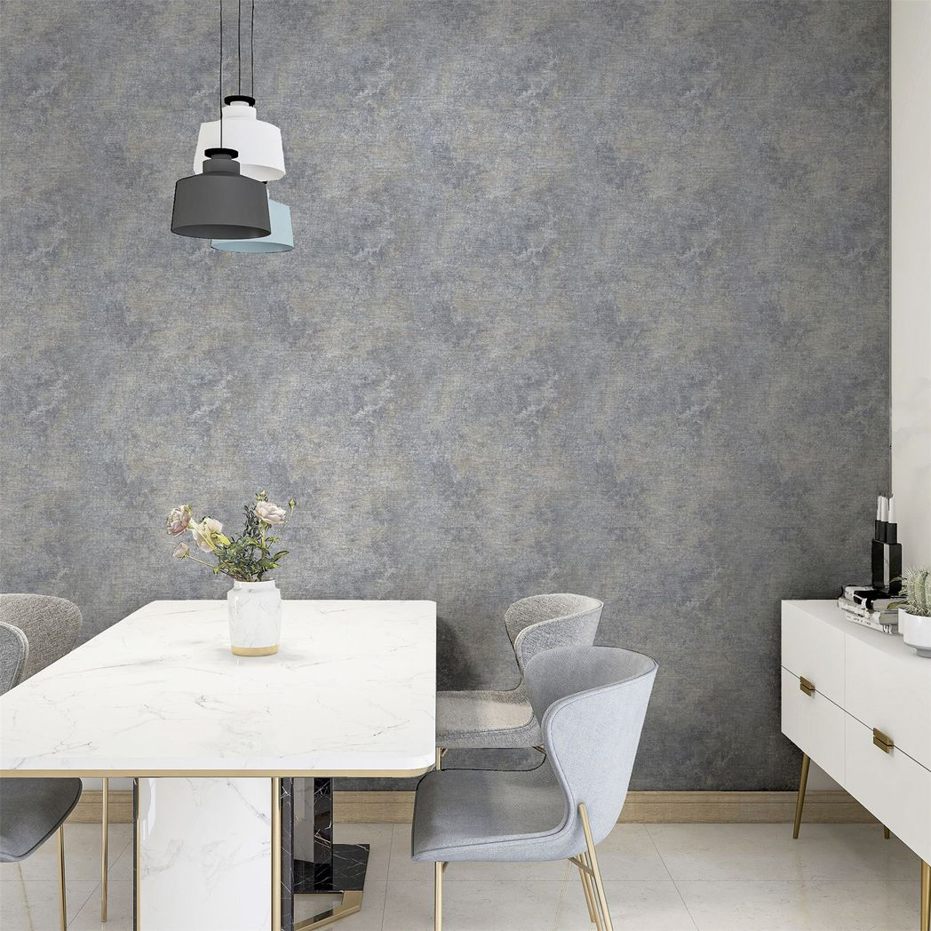 Arthouse Modern Raffia Wallpaper with Grass Cloth Texture and Industrial Look – Rustic Look, Natural & Grey