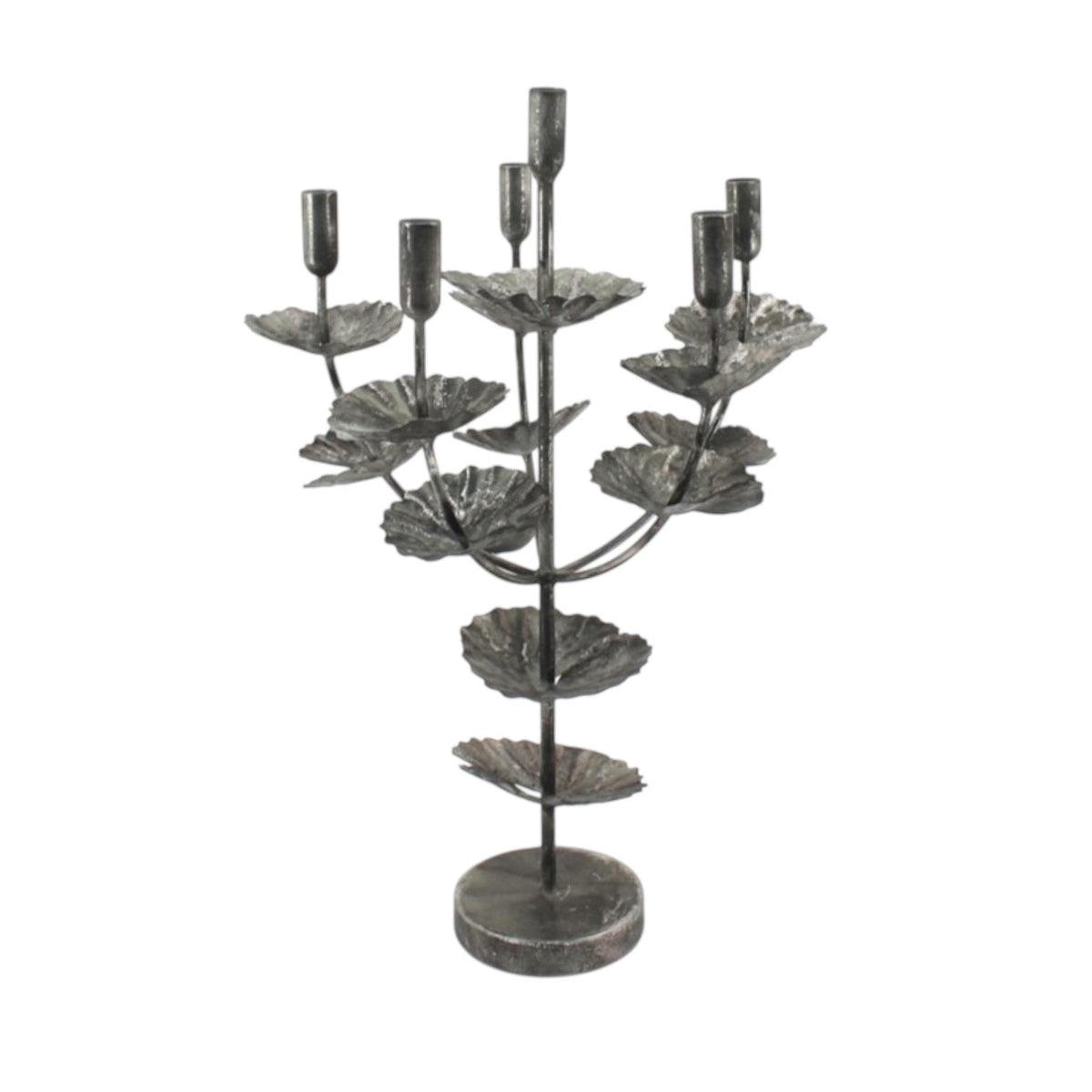 Flower-Shaped Art Deco Metal Candelabra, 57cm Tall – Elegant Table Centrepiece Candle Holder