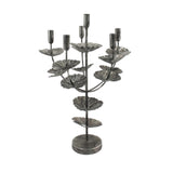 Flower-Shaped Art Deco Metal Candelabra, 57cm Tall – Elegant Table Centrepiece Candle Holder