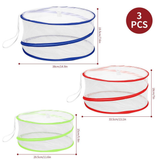 VINSANI Set of 3 Pop-Up Mesh Food Covers – Fine Mesh Fly Protection for Picnics & BBQs