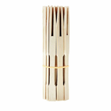 ECO Connection Pack of 50 Disposable Natural Bamboo Skewer Forks – Double Prong Party & Buffet Food Picks