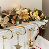 Avilo Set of 4 Brass Mantel Clips – Strong, Shiny Fireplace Decorating Clips