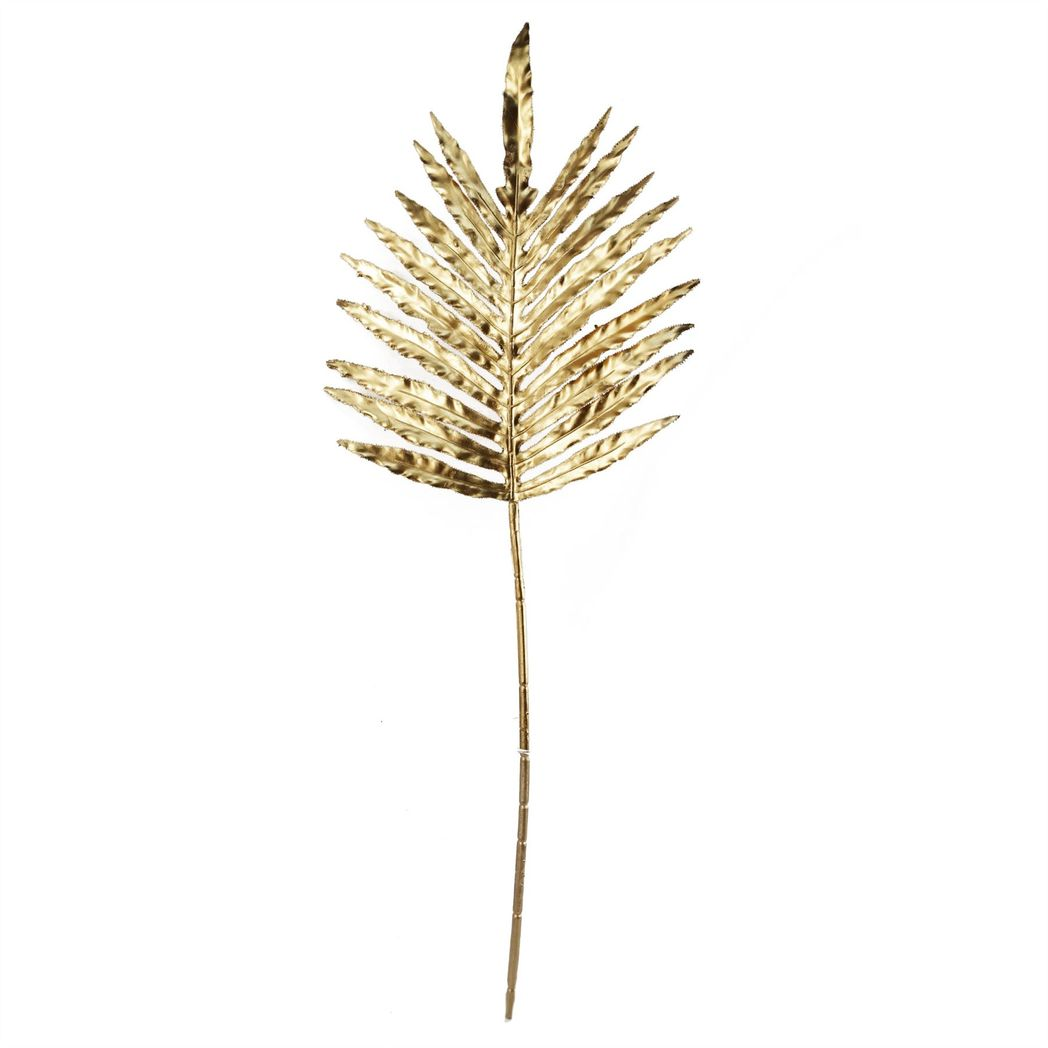 Leaf Artificial Palm Leaf with Wired Stem – 95cm Large Faux Foliage, Gold