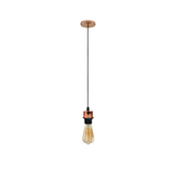 LEDSONE Industrial Rose Gold Pendant Light Fitting with E27 Holder & 95cm Cable – Dimmable Retro Light Kit