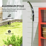 Outsunny 1.8–2.9m Telescopic Tree Pruner with Saw – Long Reach Tree Lopper with Aluminium Pole, Silver & Black