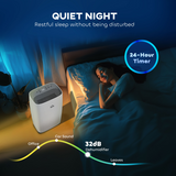 HOMCOM 12L/Day Dehumidifier with 24H Timer & 2 Fan Speeds – Damp and Condensation Control