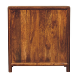 Artisan Furniture Solid Wood Regency 3 Drawer Chest with Brass Handles – Bedroom and Hallway Storage, Dark Brown