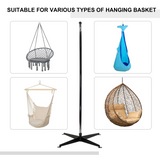 Outsunny Heavy Duty Metal C-Stand for Hammock Chair with 360° Rotation – Indoor or Outdoor, Stand Only