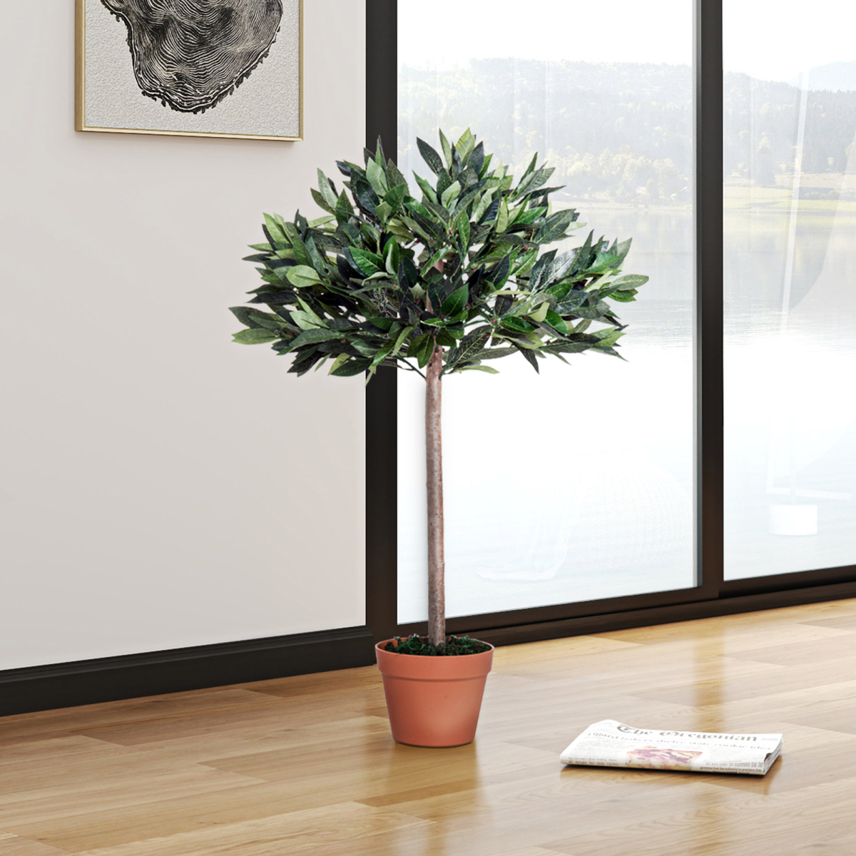 Outsunny Artificial Olive Tree Plant, 90cm