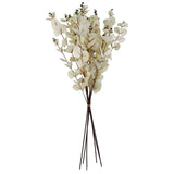 Leaf White Eucalyptus Artificial Foliage Stem with Silk Leaves and Wired Stem – 80cm Home Decor