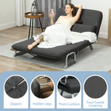 HOMCOM sofa bed steel frame construction