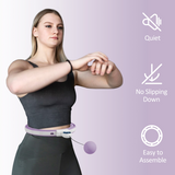 Weighted Hula Hoop with 400g Gravity Ball & Digital Counter – Adjustable 16-Section Fitness Hoop, Purple