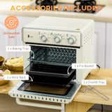 HOMCOM 7-in-1 Toaster Oven with 4-Slice Capacity, 20L, 60-Minute Timer and Air Fry – 1400W