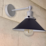 Adjustable Black & White Wall Sconce