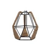 LEDSone Vintage Hemp Rope and Metal Cage Lampshade with Reducer Ring, 18 x 19cm