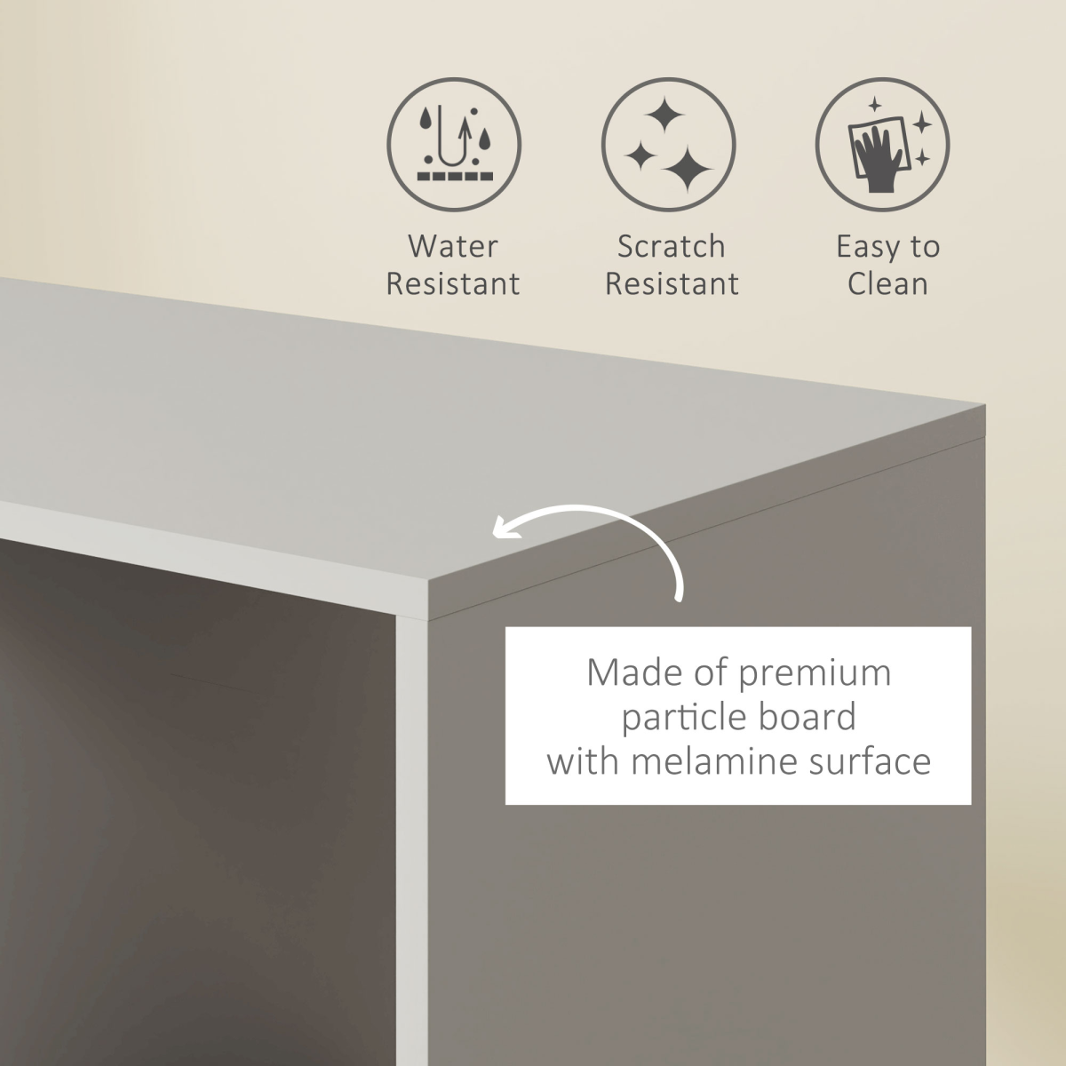 HOMCOM Rolling Open Wardrobe with Hanging Rail & 3 Shelves – Clothes Storage on Wheels, Grey
