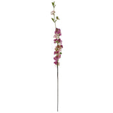 Leaf 100cm Artificial Blossom Spray Stem with Silk and Plastic Flowers – Wired Stem, Pink