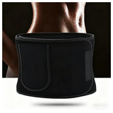 Waist Trimmer Belt with Phone Pocket – Adjustable Neoprene Workout Sweat Band, Black