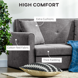 HOMCOM 2 Seater Sofa Bed fabric texture close-up