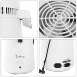 ZOKOP ZB-1 4L Distilled Water Machine, 750W with Thermostat, Stainless Steel & BPA-Free Bottle, UK Plug