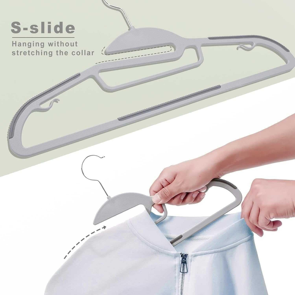Belofay Non-Slip Plastic Coat Hangers – 30 Pack, White, Heavy Duty Adult Size