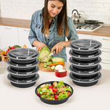 VINSANI 30-Pack Round Meal Prep Containers with Lids – Airtight, Stackable Food Storage