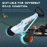 Kids Pedal Go Kart with Gear Shift, Hand Brake and Adjustable Seat – Ride-On Racer, Blue
