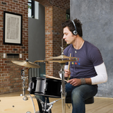 12 x 5.5 Inch Marching Snare Drum Kit with Drumsticks, Strap and Drum Key – Black Metal Drum for Kids