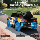AIYAPLAY Kids Electric Ride-On Police Car with Remote Control, MP3 & Siren – 12V, Ages 3-5, Multicoloured