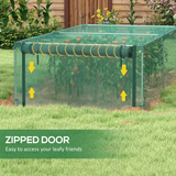 Outsunny 8ft x 4ft Plant Protection Tent Crop Cage with Zipped Door – Fruit & Vegetable Net Cover, Green