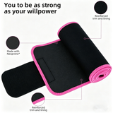 Neoprene Waist Trimmer Belt with Phone Pocket, Adjustable One Size – Workout Sweat Belt, Pink/Black