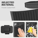 Dual Kitchen Pedal Bin with 2 x 20L Removable Buckets – Powder Coated Metal Recycling Bin, Black