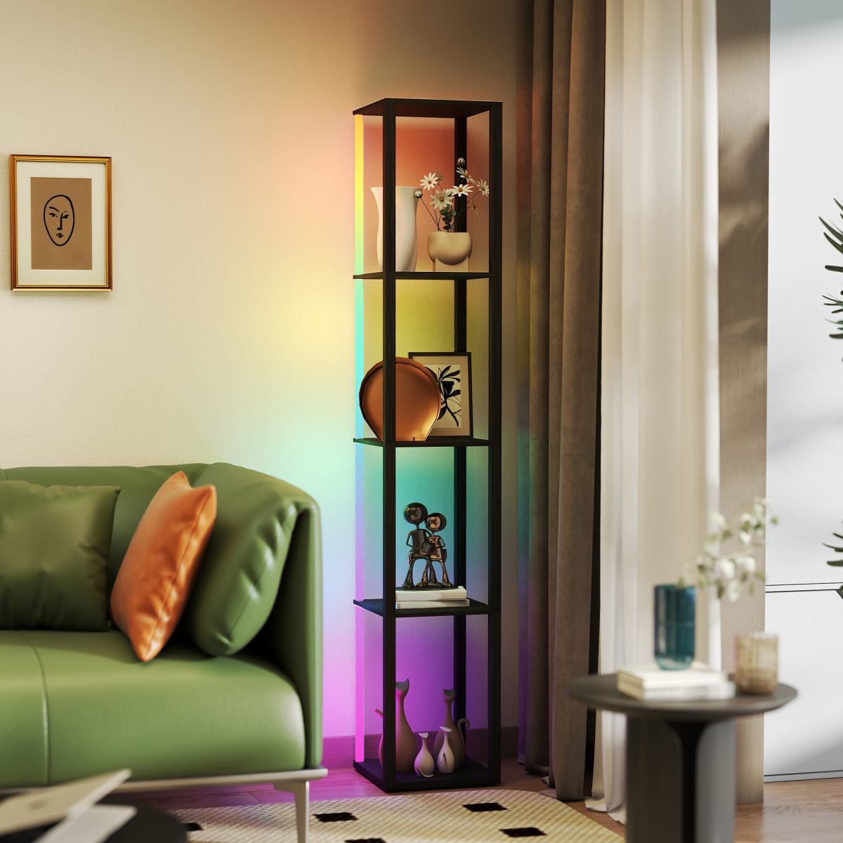 RGB LED Shelf Floor Lamp