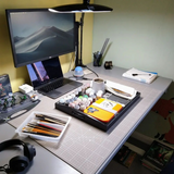 Native Lighting Onyx LED Professional Desk Lamp with Daylight Simulation, 2,200 Lumens & 3-Step Dimmer – Black