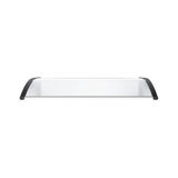 Door and Window Rain Cover Eaves Canopy, 120 x 80cm – Polycarbonate Shelter, Aluminium Bracket, White