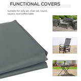 Outsunny Outdoor Furniture Cover, 190 x 72 cm – Water & UV Resistant 600D Oxford Fabric with Pull Cords