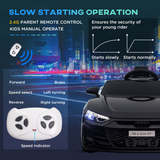 HOMCOM Audi RS e-tron GT Licensed 12V Kids Electric Ride-On Car with Remote Control & USB Music – Black