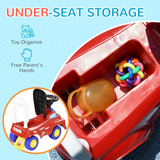 AIYAPLAY Kids Fire Truck Ride-On Car with Lights, Music & Storage – Foot to Floor, 18-36 Months, Red