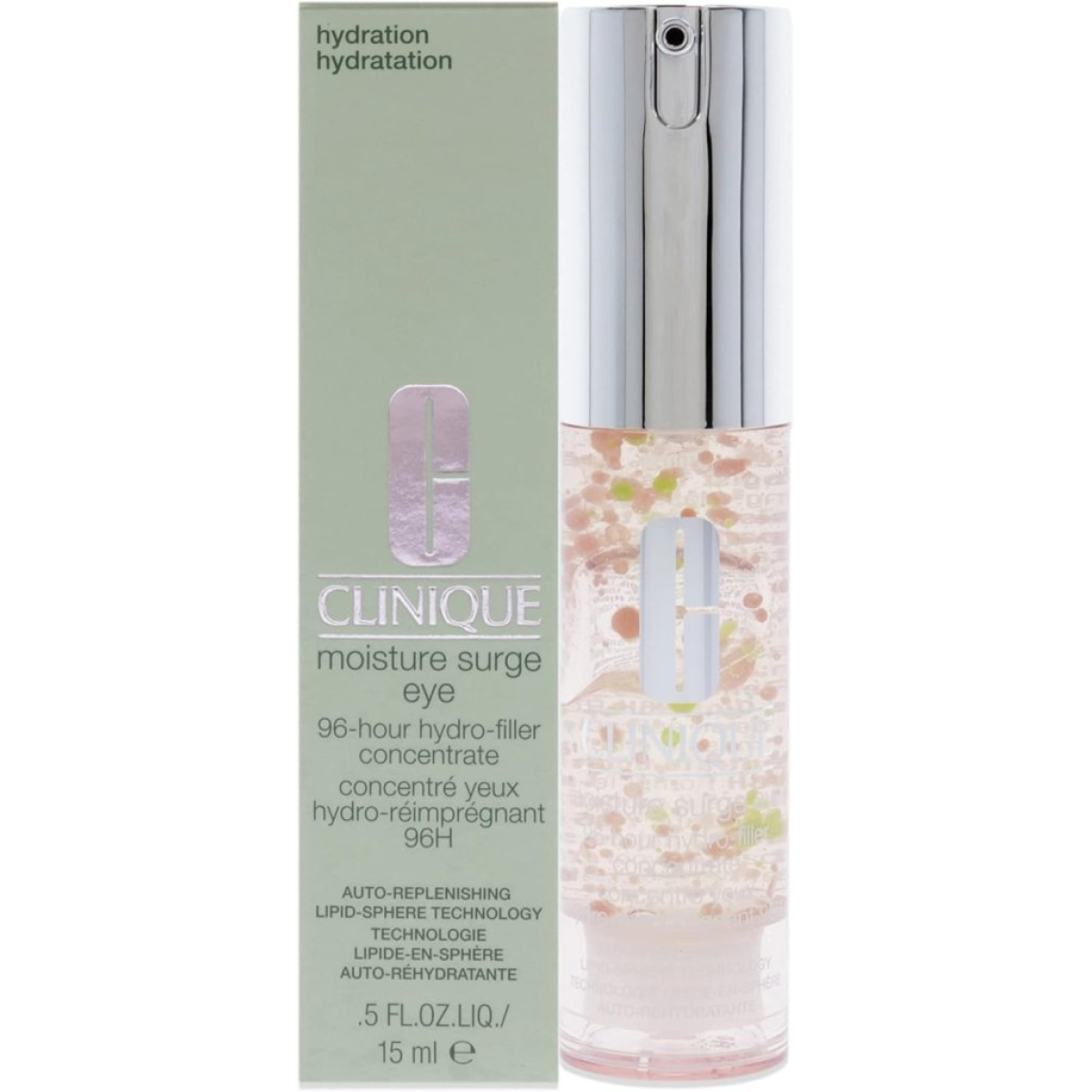 Clinique Moisture Surge Eye 96Hr Hydration Gel-Cream – Lightweight Eye Cream for Dry, Tired Eyes, 15ml