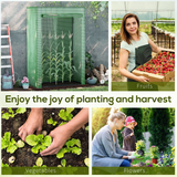 HOMCOM Outdoor Greenhouse PE Cover with Zipper Roll-Up Door, 100x50x150cm – Small Garden Plant Protection, Green